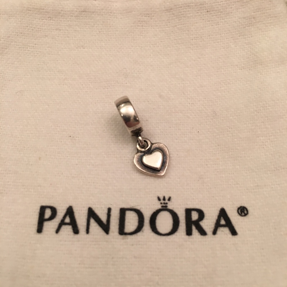 Pandora Charm Heart Love Dangle Sterling Silver